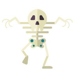 Skeleton flat design style icon