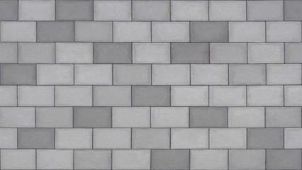 Fototapeten Konkrete Texture background of some bricks, stone blocks or cobblestones in gray tone and low contrast. Seamless repeatable pattern for use in 3D modeling and graphic design  © Martín Férriz