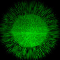 Fototapeta premium abstract fractal burst green and black