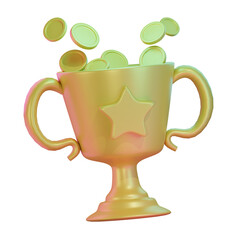 Trophy Gaming 3D Illustration