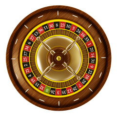 Roulette on transparent background.