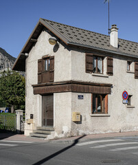 Street view in sunny Briancon, France