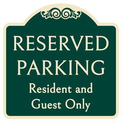 Decorative parking sign guest parking only