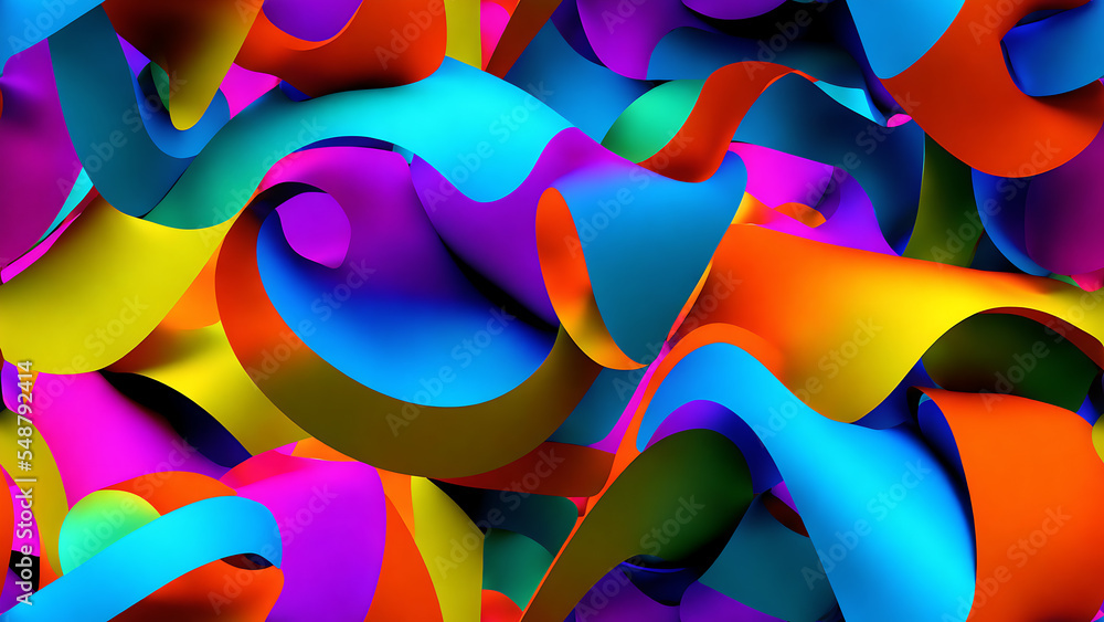 Aufkleber abstract modern background made of different colored forms and shape. seamless, tillable texture.