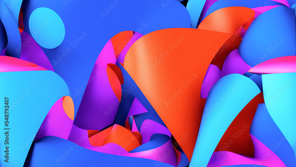 Aufkleber abstract modern background made of different colored forms and shape. seamless, tillable texture.