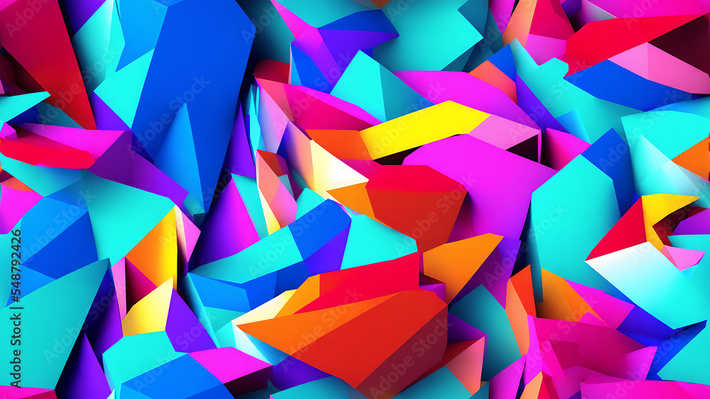 Poster abstract modern background made of different colored forms and shape. seamless, tillable texture.