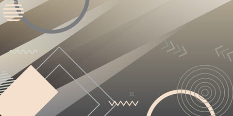Modern abstract background with grey memphis elements