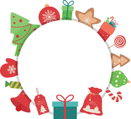 Christmas frame card vector illustration