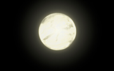 Full moon over night sky printable background (300dpi)