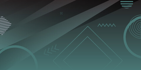 Dark green modern memphis background wallpaper vector for desktop, room decoration