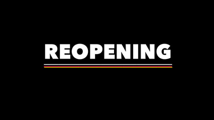 Reopening concept written on blackboard