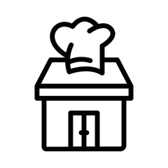 Restaurant icon illustration. line icon style. Simple vector design editable. Pixel perfect at 32 x 32