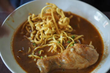 Khao Soi Northern Thai spicy noodle with chicken