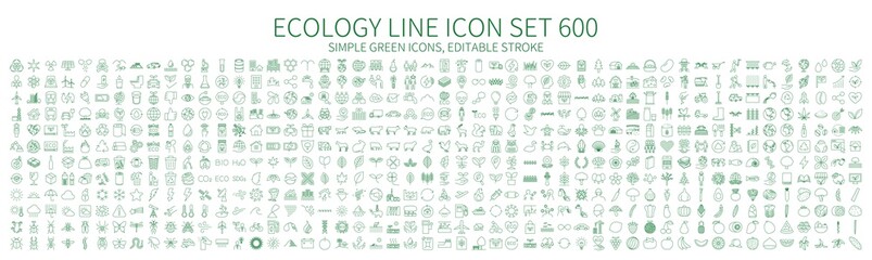 Green icon set 600 related to ecology and nature