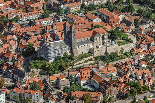 Luftbild Schlossberg Quedlinburg von Südwesten
