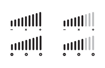 set of volume icon adjustment vector icon sound symbol on white background. for banner logo web app design