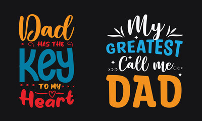 fathers day set. Vector typography. Vintage lettering for greeting cards, banners, t-shirt design.