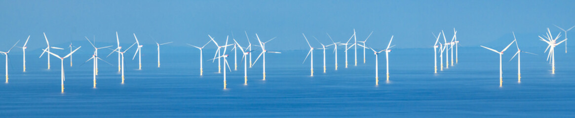 Environmental renewable energy park on the sea in Wales, UK