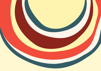 Obraz premium Colored abstract wave round shapes. Design template. Vector illustration