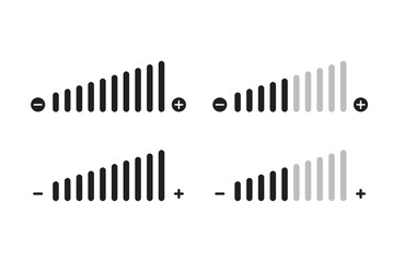 set of volume icon adjustment vector icon sound symbol on white background. for banner logo web app design