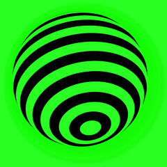 abstract neon green background with circles