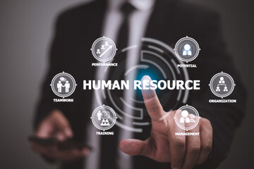 Human Resources HR management Recruitment Employment Headhunting Concept.