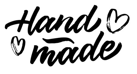 Hand made. Hand-drawn lettering.