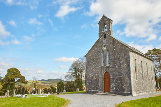 Church at Rock of Dunamase near Portlaoise in Ireland