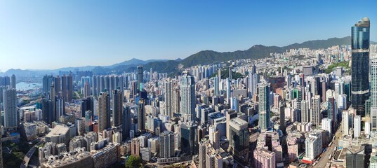 Panoramic view from the top of Hong Kong