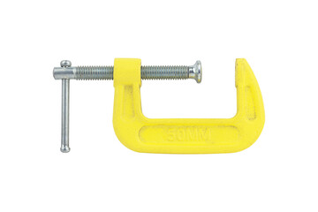 metal clamp isolated from background