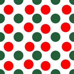 red and green seamless polka background
