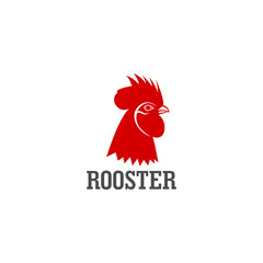Rooster bird icon logo isolated on white background