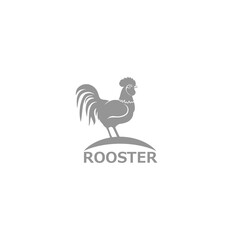 Fototapeta na wymiar Rooster bird icon logo isolated on white background