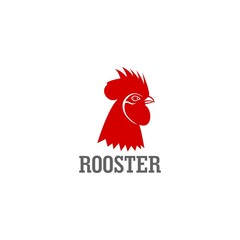 Rooster bird icon logo isolated on white background