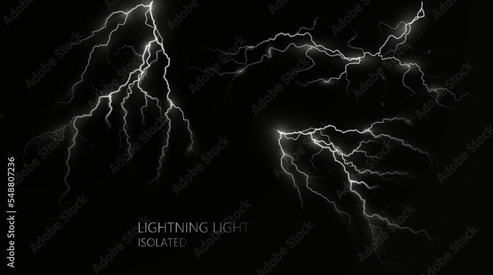 Poster light white isolated vector lightning png. magic light abstract lines. realistic natural lightning e