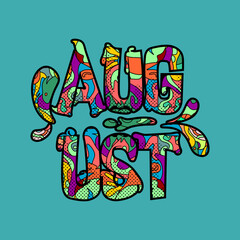 august vector typography