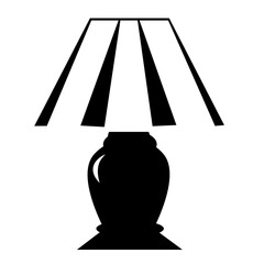 Fototapeta premium Table lamp black and white drawing