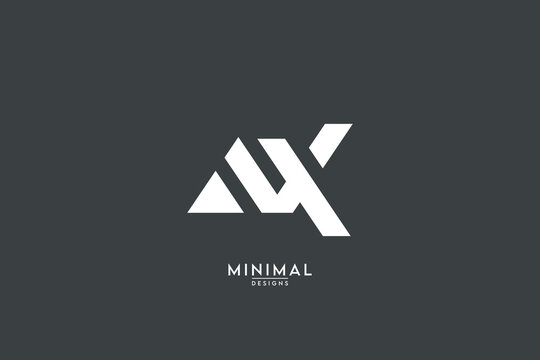 Abstract AX, XA, A, X Letters Logo Monogram icon.