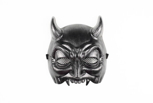 devil iron mask isolated on white background