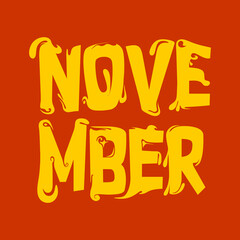 november vector typography