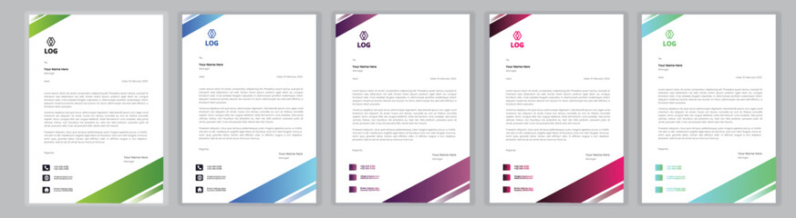 Professional Letterhead Template Set corporate modern letterhead design template with creative modern letter head design template for your project. letterhead, letter head, Business letterhead design	