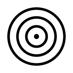 Bullseye icon on white background. Vector illustration. EPS 10.
