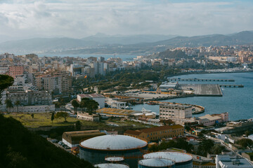 general view of the bay of Ceuta and the entrance to the port