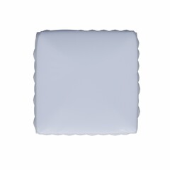 Obraz premium soft pouf isolated on white background, interior furniture, 3D illustration, cg render