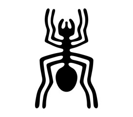 Geoglyph of the spider from Nazca - vector illustration - 548813484