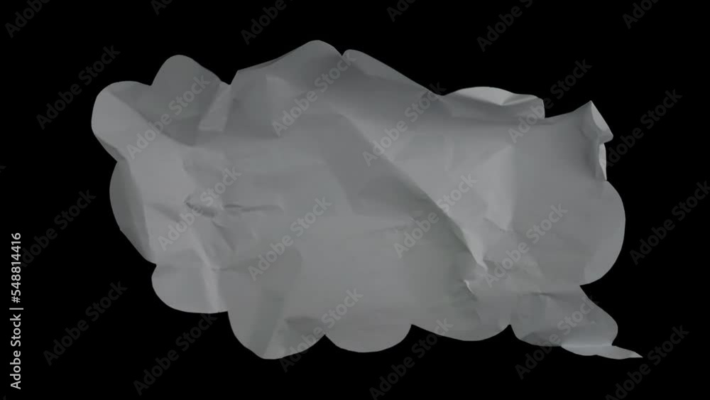 Aufkleber animation of cut out paper in bubble speech shape. stop motion for creative videos overlay. bubble t