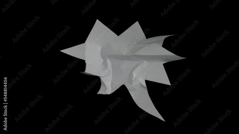 Aufkleber animation of cut out paper in bubble speech shape. stop motion for creative videos overlay. bubble t