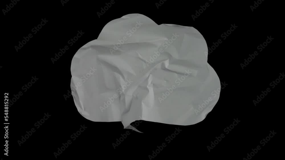 Aufkleber animation of cut out paper in bubble speech shape. stop motion for creative videos overlay. bubble t