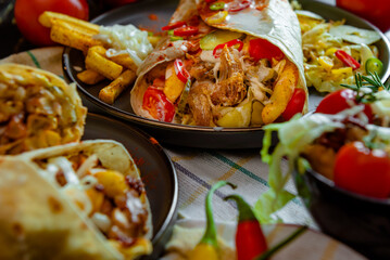 Perfect street food - shawarma 