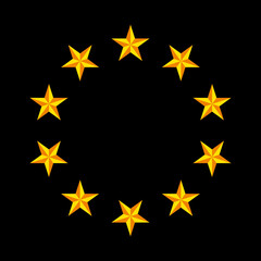 golden star icon in trendy flat design